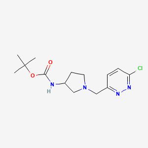 Tert-butyl (1-((6-chloropyridazin-3-yl)methyl)pyrrolidin-3-yl)carbamate