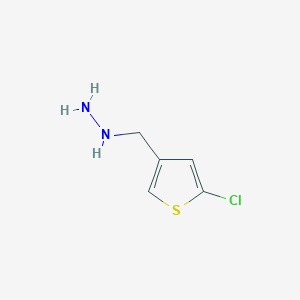 molecular formula C5H7ClN2S B13598185 [(5-Chlorothiophen-3-yl)methyl]hydrazine CAS No. 1363381-97-8