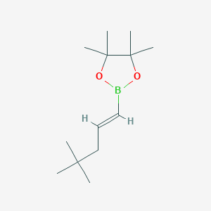 molecular formula C13H25BO2 B13598202 2-[(1E)-4,4-dimethylpent-1-en-1-yl]-4,4,5,5-tetramethyl-1,3,2-dioxaborolane 