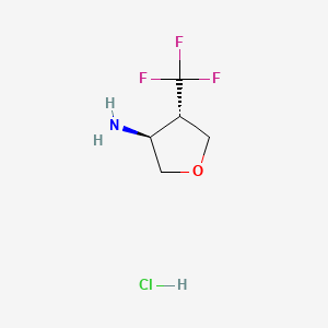 rac-(3R,4R)-4-(trifluoromethyl)oxolan-3-aminehydrochloride,trans