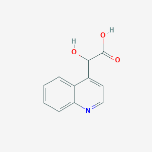 molecular formula C11H9NO3 B13598238 2-Hydroxy-2-(4-quinolyl)acetic Acid 