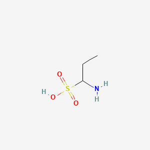 molecular formula C3H9NO3S B13598247 1-Aminopropane-1-sulfonic acid CAS No. 89034-15-1