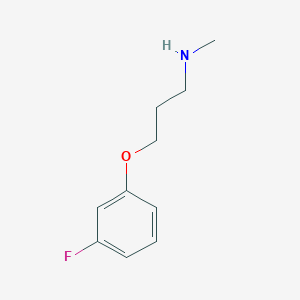 molecular formula C10H14FNO B13598289 3-(3-fluorophenoxy)-N-methylpropan-1-amine 