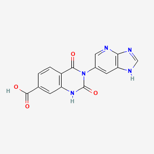 3-{1H-imidazo[4,5-b]pyridin-6-yl}-2,4-dioxo-1,2,3,4-tetrahydroquinazoline-7-carboxylic acid