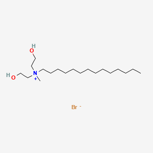molecular formula C19H42BrNO2 B1359831 N,N-Bis(2-hydroxyethyl)-N-methyltetradecan-1-aminium bromide CAS No. 117782-92-0