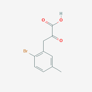 molecular formula C10H9BrO3 B13598313 3-(2-Bromo-5-methylphenyl)-2-oxopropanoic acid 