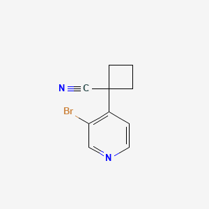 molecular formula C10H9BrN2 B13598319 1-(3-Bromopyridin-4-yl)cyclobutane-1-carbonitrile 