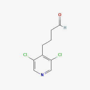 molecular formula C9H9Cl2NO B13598349 3,5-Dichloro-4-pyridinebutanal 