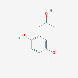 molecular formula C10H14O3 B13598368 2-(2-Hydroxypropyl)-4-methoxyphenol 