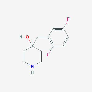 molecular formula C12H15F2NO B13598386 4-(2,5-Difluorobenzyl)piperidin-4-ol 