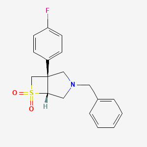 rac-(1R,5S)-3-benzyl-1-(4-fluorophenyl)-6lambda6-thia-3-azabicyclo[3.2.0]heptane-6,6-dione