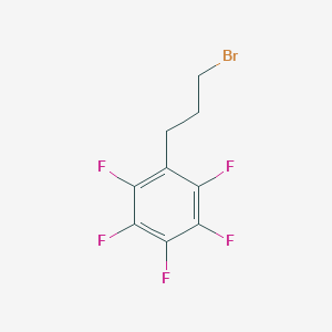 molecular formula C9H6BrF5 B13598390 1-(3-Bromopropyl)-2,3,4,5,6-pentafluorobenzene 