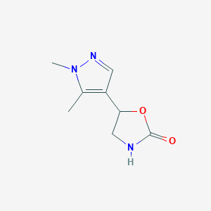 5-(1,5-Dimethyl-1h-pyrazol-4-yl)oxazolidin-2-one