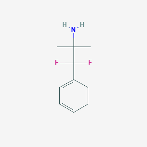 molecular formula C10H13F2N B13598404 1,1-Difluoro-2-methyl-1-phenylpropan-2-amine 