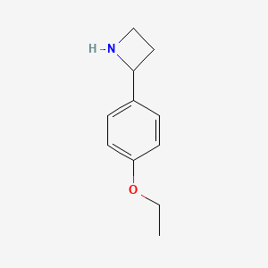 molecular formula C11H15NO B13598411 2-(4-Ethoxyphenyl)azetidine 