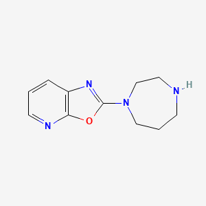 molecular formula C11H14N4O B1359845 2-(1,4-Diazepan-1-yl)[1,3]oxazolo[5,4-b]pyridine CAS No. 1071369-53-3