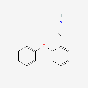 molecular formula C15H15NO B13598459 3-(2-Phenoxyphenyl)azetidine 