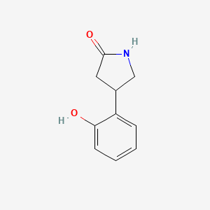 molecular formula C10H11NO2 B13598465 4-(2-Hydroxyphenyl)pyrrolidin-2-one 