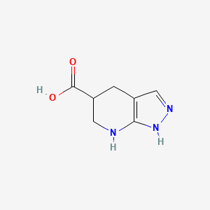 molecular formula C7H9N3O2 B13598499 1H,4H,5H,6H,7H-pyrazolo[3,4-b]pyridine-5-carboxylic acid 