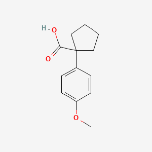 molecular formula C13H16O3 B1359855 1-(4-Methoxyphenyl)cyclopentanecarboxylic acid CAS No. 43050-28-8