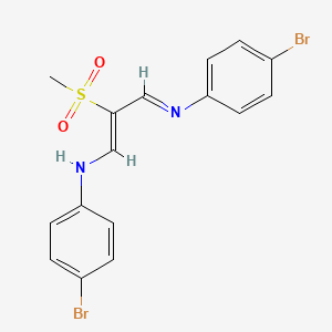 4-bromo-N-[(1Z,3E)-3-[(4-bromophenyl)imino]-2-methanesulfonylprop-1-en-1-yl]aniline