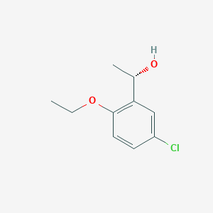 molecular formula C10H13ClO2 B13598658 (S)-1-(5-Chloro-2-ethoxyphenyl)ethan-1-ol 