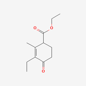molecular formula C12H18O3 B1359867 4-羧乙氧基-2-乙基-3-甲基-2-环己烯-1-酮 CAS No. 51051-65-1