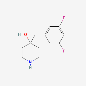 molecular formula C12H15F2NO B13598675 4-(3,5-Difluorobenzyl)piperidin-4-ol 