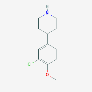 molecular formula C12H16ClNO B13598717 4-(3-Chloro-4-methoxyphenyl)piperidine 