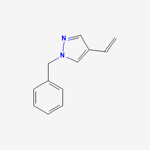 molecular formula C12H12N2 B13598756 1-benzyl-4-ethenyl-1H-pyrazole 