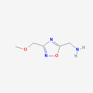 molecular formula C5H9N3O2 B1359879 (3-(甲氧基甲基)-1,2,4-恶二唑-5-基)甲胺 CAS No. 915920-22-8