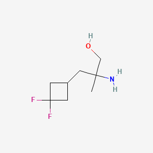 molecular formula C8H15F2NO B13598794 2-Amino-3-(3,3-difluorocyclobutyl)-2-methylpropan-1-ol 