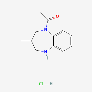 1-(3-methyl-2,3,4,5-tetrahydro-1H-1,5-benzodiazepin-1-yl)ethan-1-onehydrochloride