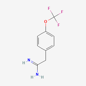 molecular formula C9H9F3N2O B13598809 2-[4-(Trifluoromethoxy)phenyl]ethanimidamide 