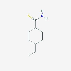 molecular formula C9H17NS B13598820 4-Ethylcyclohexane-1-carbothioamide 