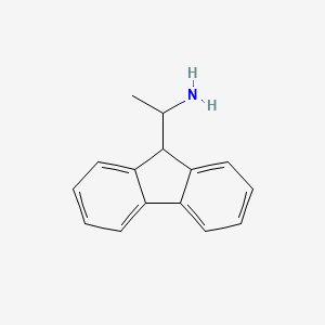 molecular formula C15H15N B13598826 1-(9h-Fluoren-9-yl)ethan-1-amine 