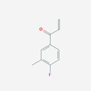 molecular formula C10H9FO B13598827 1-(4-Fluoro-3-methylphenyl)prop-2-en-1-one 