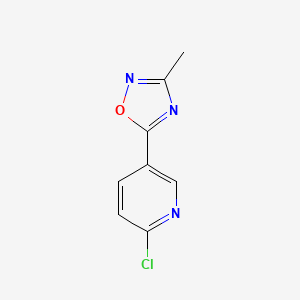 molecular formula C8H6ClN3O B1359883 2-Chloro-5-(3-methyl-1,2,4-oxadiazol-5-yl)pyridine CAS No. 959240-62-1