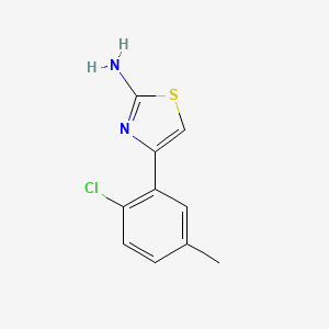 molecular formula C10H9ClN2S B13598840 4-(2-Chloro-5-methylphenyl)-1,3-thiazol-2-amine 