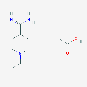 1-Ethylpiperidine-4-carboximidamide,aceticacid