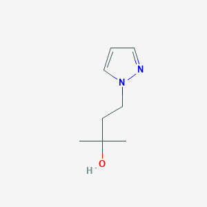 molecular formula C8H14N2O B13598857 2-methyl-4-(1H-pyrazol-1-yl)butan-2-ol 