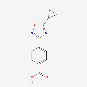 molecular formula C12H10N2O3 B1359886 4-(5-Cyclopropyl-1,2,4-oxadiazol-3-yl)benzoic acid CAS No. 915920-27-3