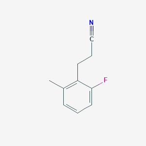 molecular formula C10H10FN B13598864 3-(2-Fluoro-6-methylphenyl)propanenitrile 