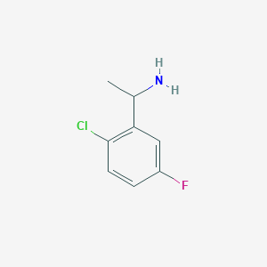 molecular formula C8H9ClFN B13598865 1-(2-Chloro-5-fluorophenyl)ethan-1-amine 