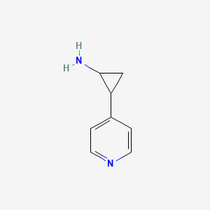 molecular formula C8H10N2 B13598906 2-(Pyridin-4-yl)cyclopropan-1-amine CAS No. 933712-84-6