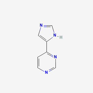 molecular formula C7H6N4 B13598920 4-(1H-imidazol-5-yl)pyrimidine 