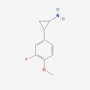 2-(3-Fluoro-4-methoxyphenyl)cyclopropan-1-amine