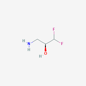 molecular formula C3H7F2NO B13598933 (2S)-3-amino-1,1-difluoropropan-2-ol 