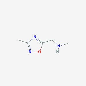 molecular formula C5H9N3O B1359894 N-methyl-1-(3-methyl-1,2,4-oxadiazol-5-yl)methanamine CAS No. 933683-06-8