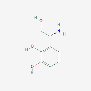 molecular formula C8H11NO3 B13598963 (r)-3-(1-Amino-2-hydroxyethyl)benzene-1,2-diol 